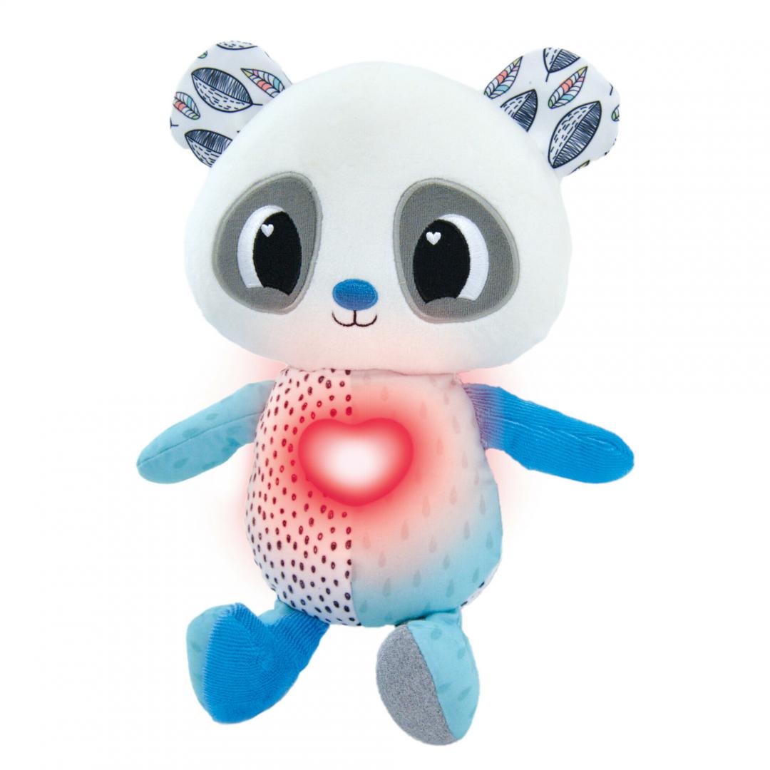 TOMY URSULET DE PLUS CU INIMA, LUMINI, SUNETE SI VIBRATII, LAMAZE, T27470