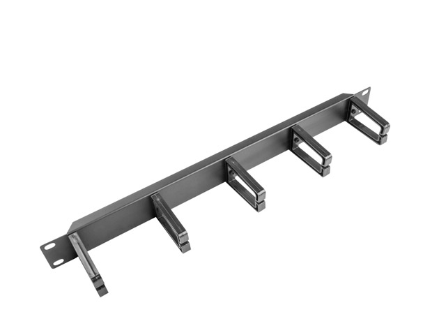 Lanberg Panou mngmt cabluri cu 5 suporturi plast, AK-1202-B