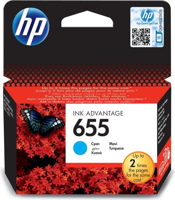 HP Cartus Cerneala Original Cyan, nr.655 pentru DJ3525|4615|4625|5525|6525, CZ110AE