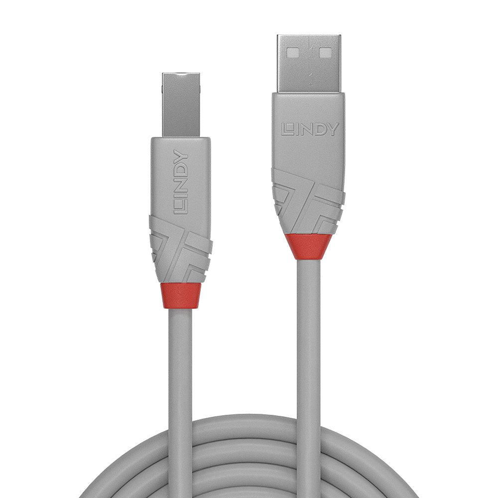Lindy Cablu 2m USB 2.0 Tip A la Tip B, LY-36683