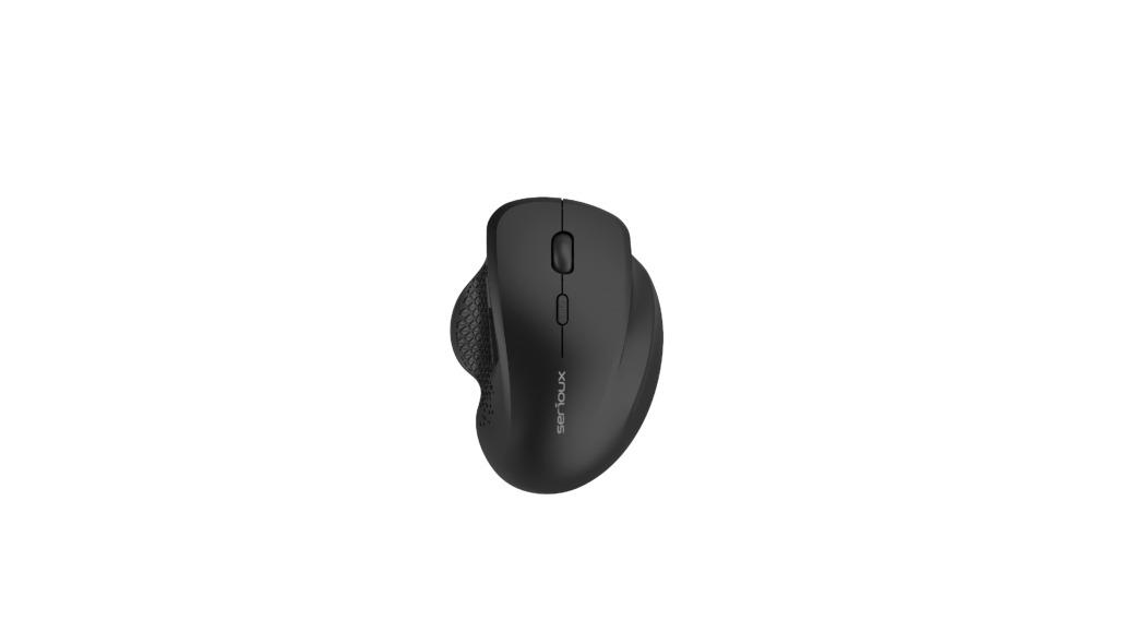 SERIOUX Mouse Glide 515 Wireless,Negru, Senzor: Optic, DPI: 800/ 1200/ 1600, SRXM-GLD515-BK