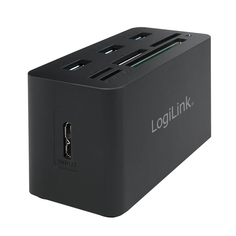 Logilink HUB extern, porturi USB: USB 3.0 x 3, conectare prin USB 3.0, alte porturi: SD, CR0042 - imagine 2
