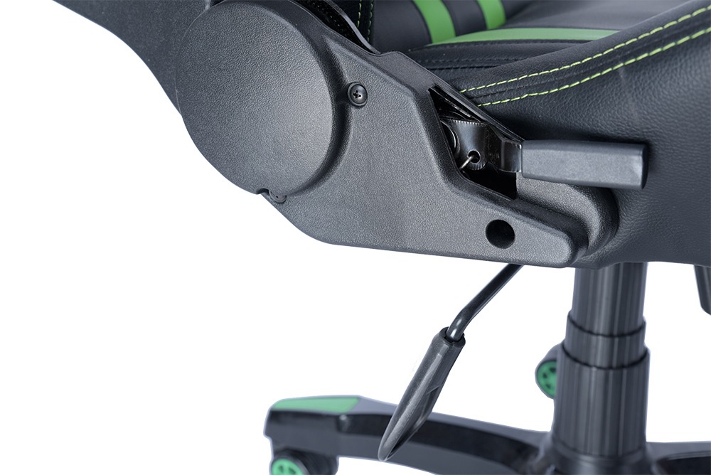 SPACER SCAUN GAMING imitatie piele, black & green, brate ajustabile, greutate max., SPCH-TRINITY-GRN - imagine 12