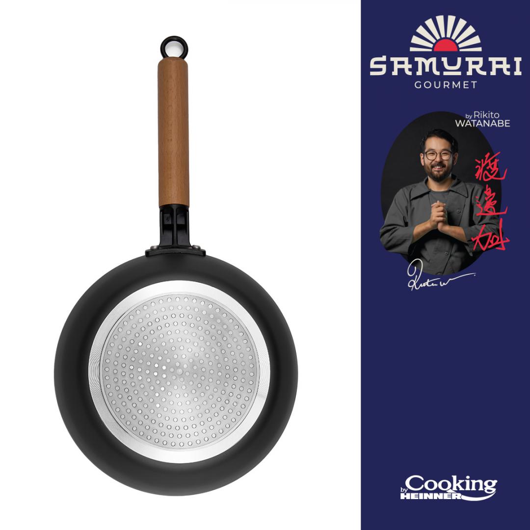 HEINNER TIGAIE WOK + CAPAC 24X7.5 CM, RIKITO WATANABE, SAMURAI GOURMET, COOKING BY, HR-SNT-WC24 - imagine 2
