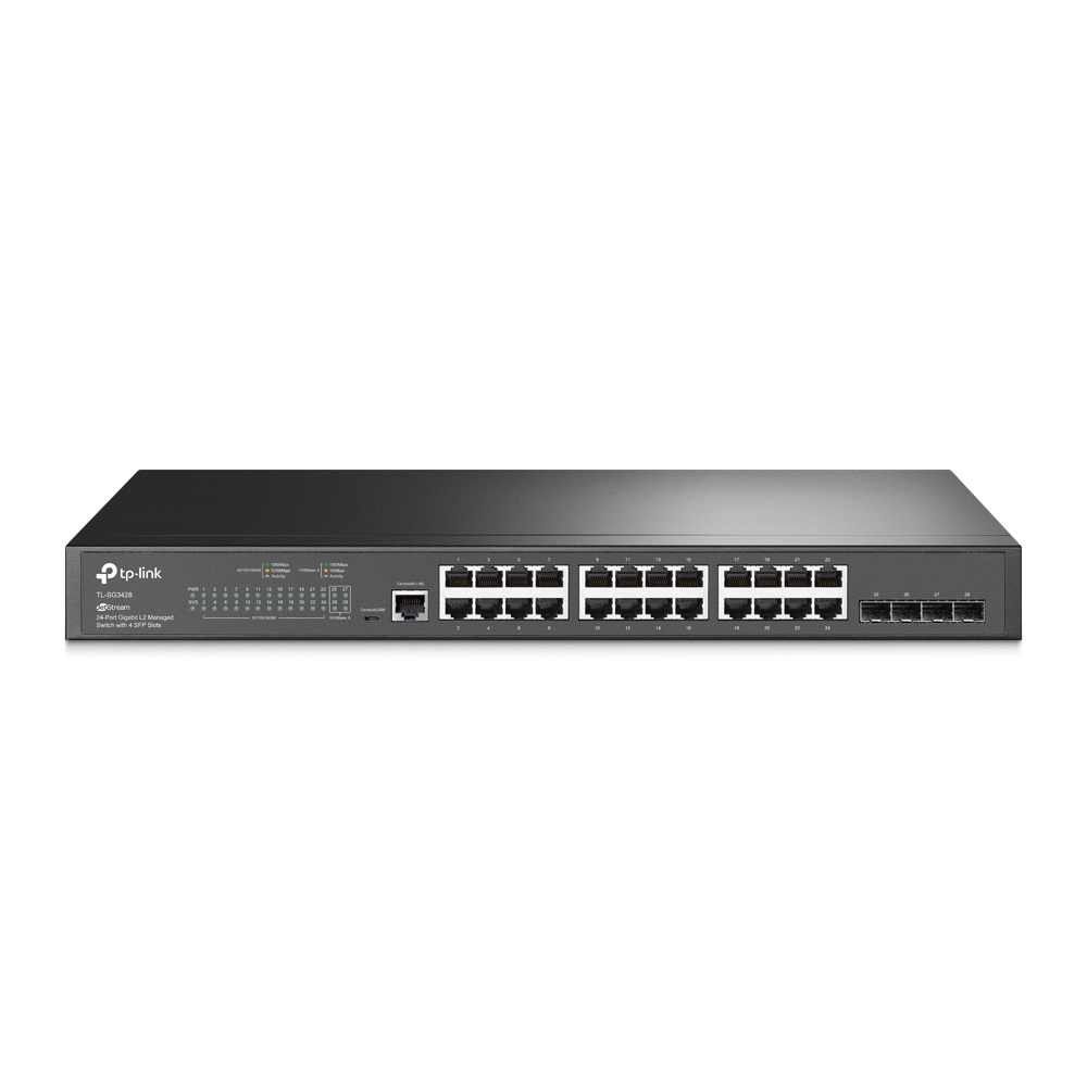 Tp-Link Switch cu management L2, 24 Porturi Gigabit, 4 x SFP Gigabit, TL-SG3428