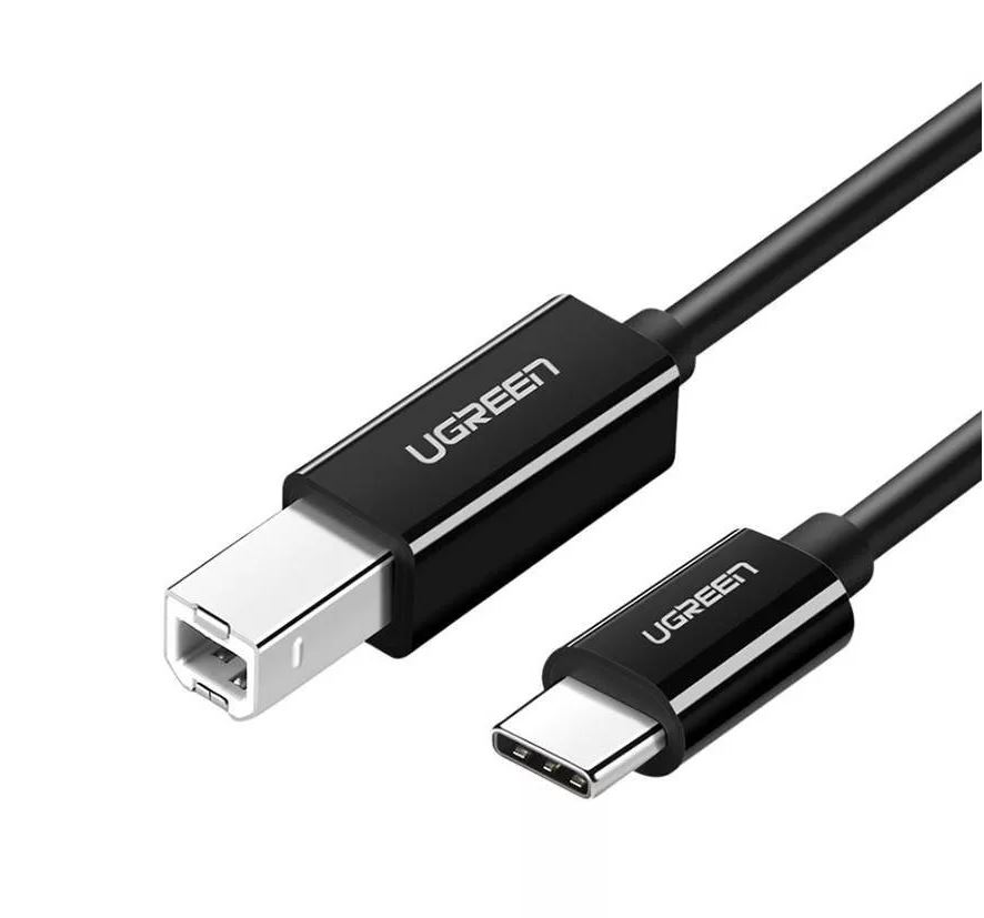 UGreen CABLU USB pt. imprimanta, "US241" USB Type-C (T) la USB 2.0 Type-B (T), 1m, negru, 80811