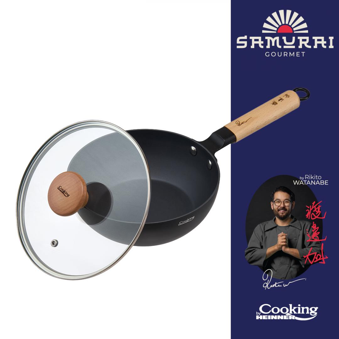 HEINNER TIGAIE WOK+CAPAC 20X7 CM, RIKITO WATANABE, SAMURAI GOURMET, COOKING BY, HR-SNT-WC20 - imagine 3