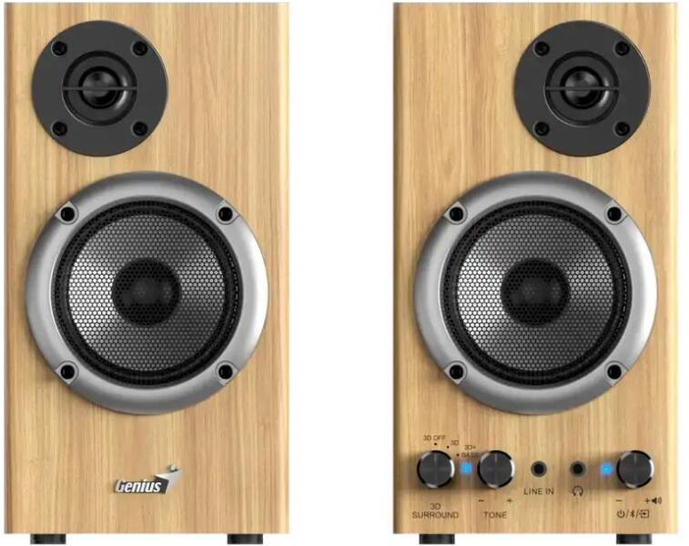 Genius BOXE 2.0, RMS: 20W, amplificare Bluetooth, pine wood, #SP-HF520BT", 31730054403
