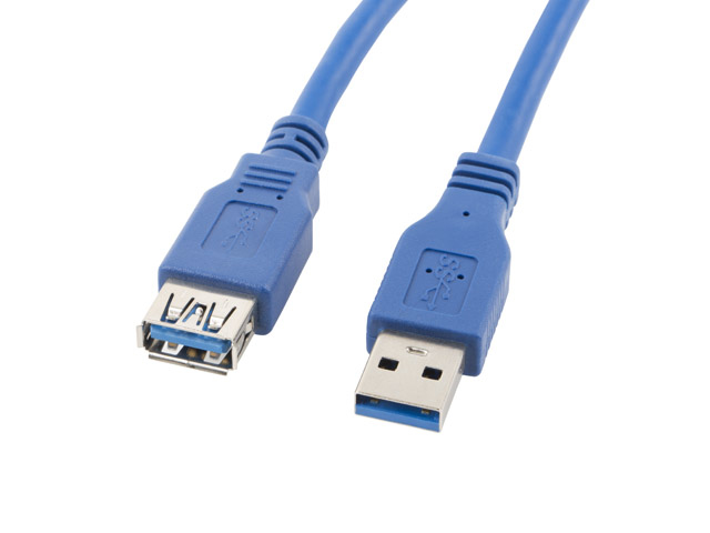 Lanberg Cablu USB-A M/F 3.0 3 m albastru, CA-US3E-10CC-0030-B
