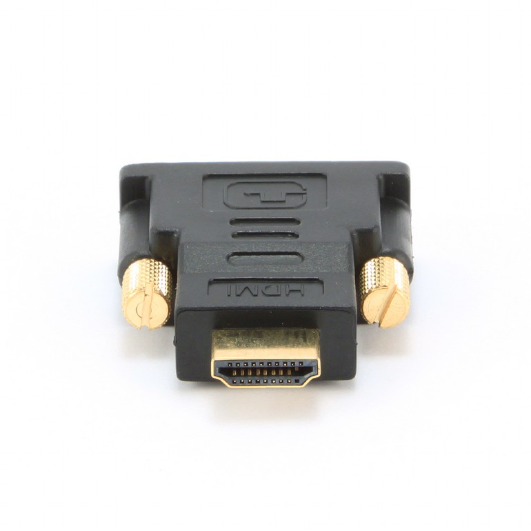 Gembird ADAPTOR video, HDMI (T) la DVI-D SL (T), conectori auriti, black, A-HDMI-DVI-1