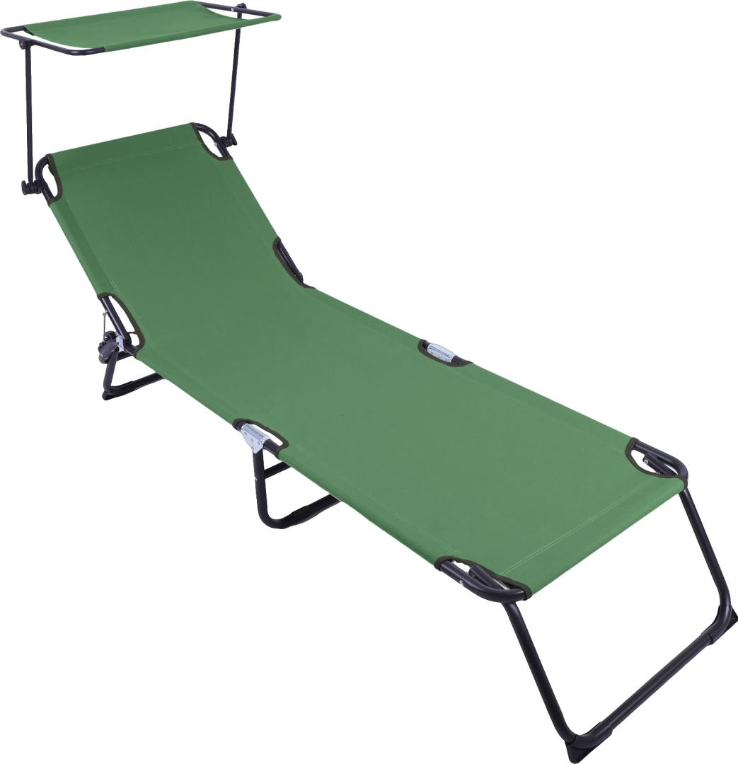 HEINNER SEZLONG CU PARASOLAR 186X55X24CM VERDE, DSZP011