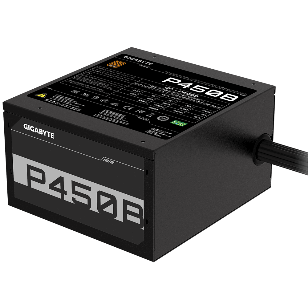 Gigabyte SURSA, 450 W, ATX 12V V2.31, fan 120 mm x 1, 80 Plus Bronze, GP-P450B - imagine 2