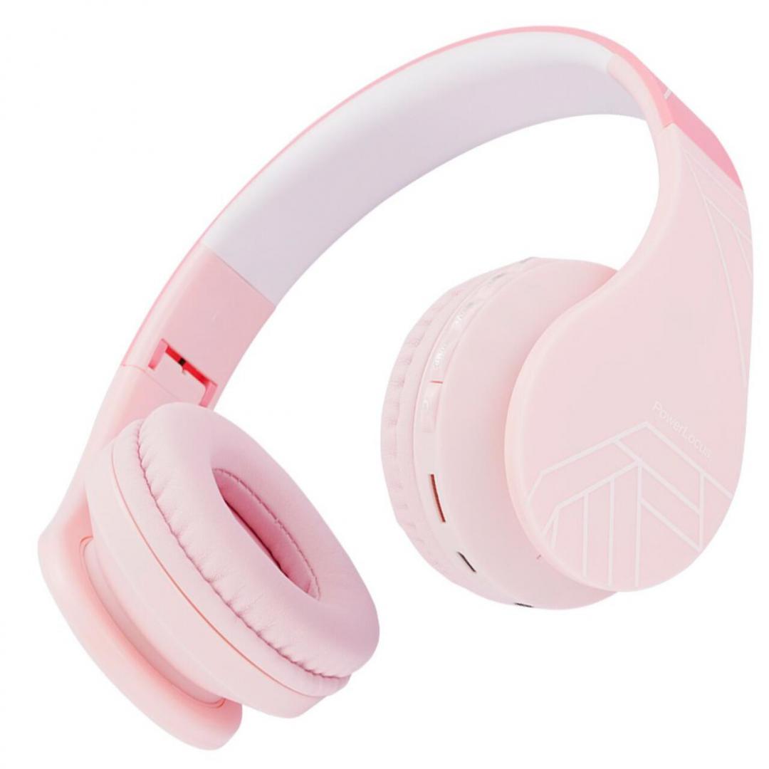 POWERLOCUS Casti pentru copii wireless PowerLocus P1 roz, P1KIDS-PINK
