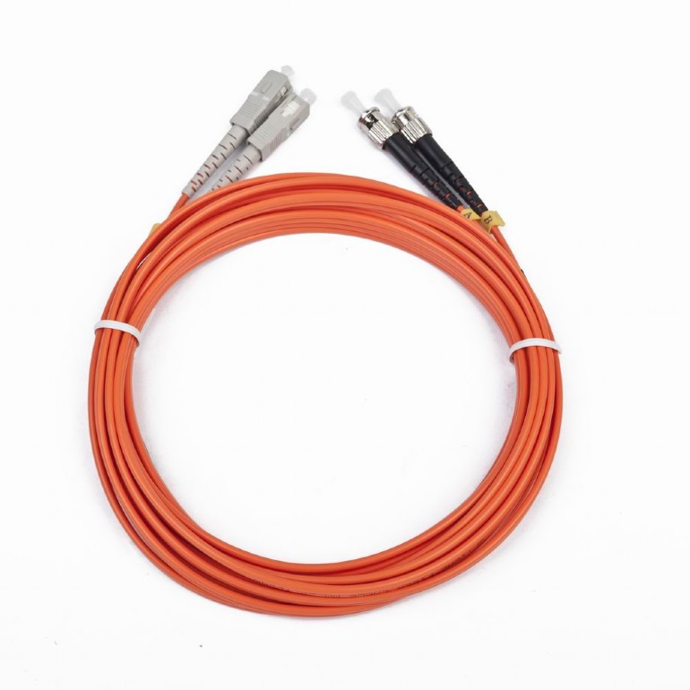 Gembird CABLU FIBRA OPTICA duplex multimode, 2m, conectori ST-SC, bulk, CFO-STSC-OM2-2M