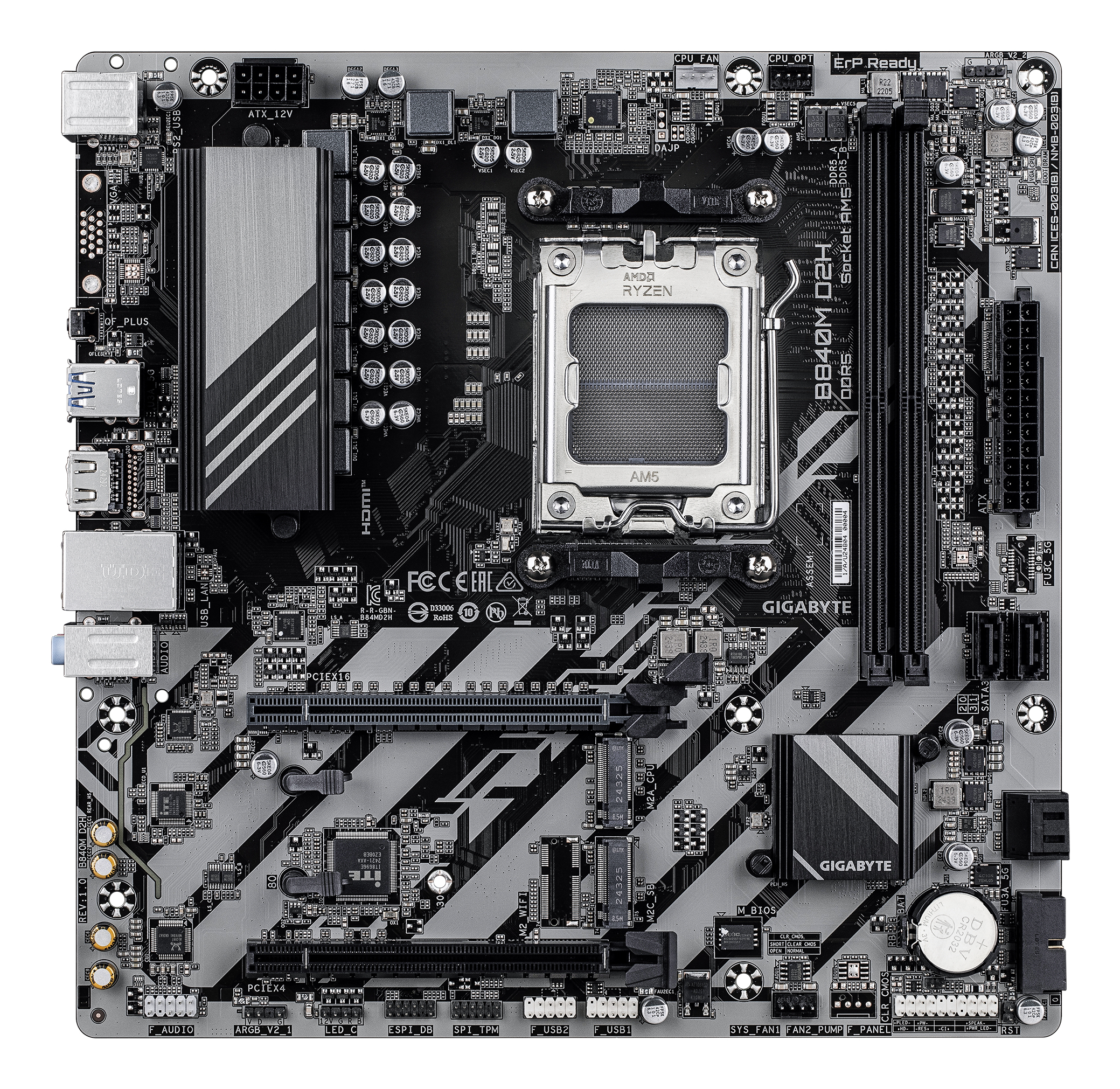 Gigabyte MB AM5, B840M D2H - imagine 2