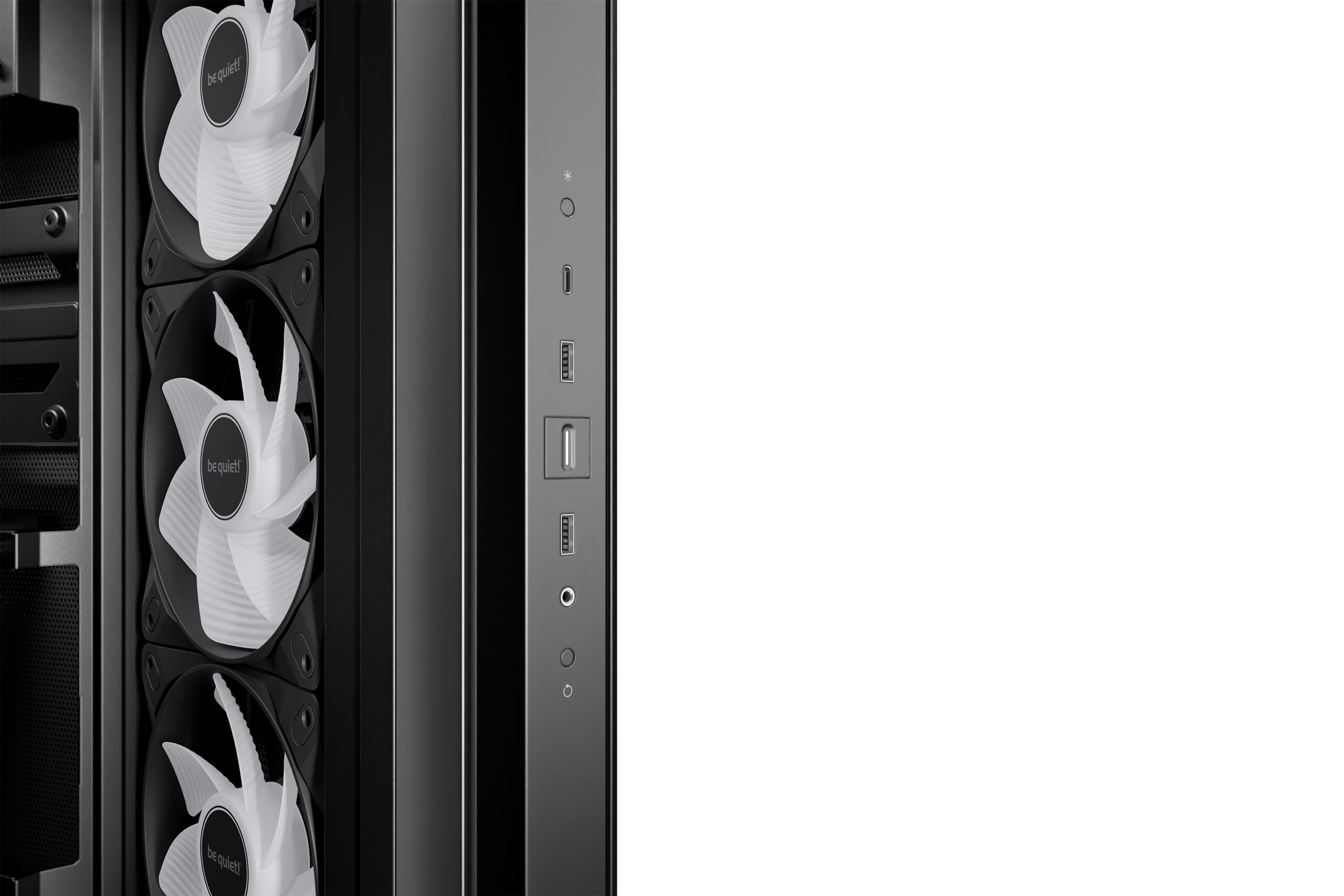 Be Quiet CARCASA Light Base 500 LX Black, middle tower, gaming, fara sursa, suporta 10xfan, BGW85 - imagine 4