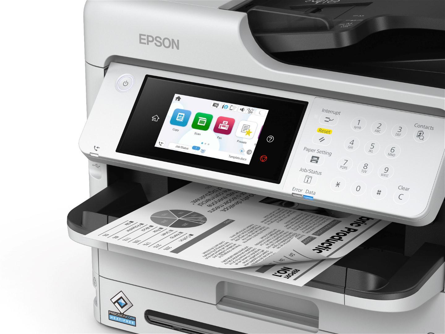 EPSON Multifunctional inkjet WorkForce Pro WF-M5899DWF, format A4, Monocrom, Duplex, USB, C11CK76401 - imagine 2