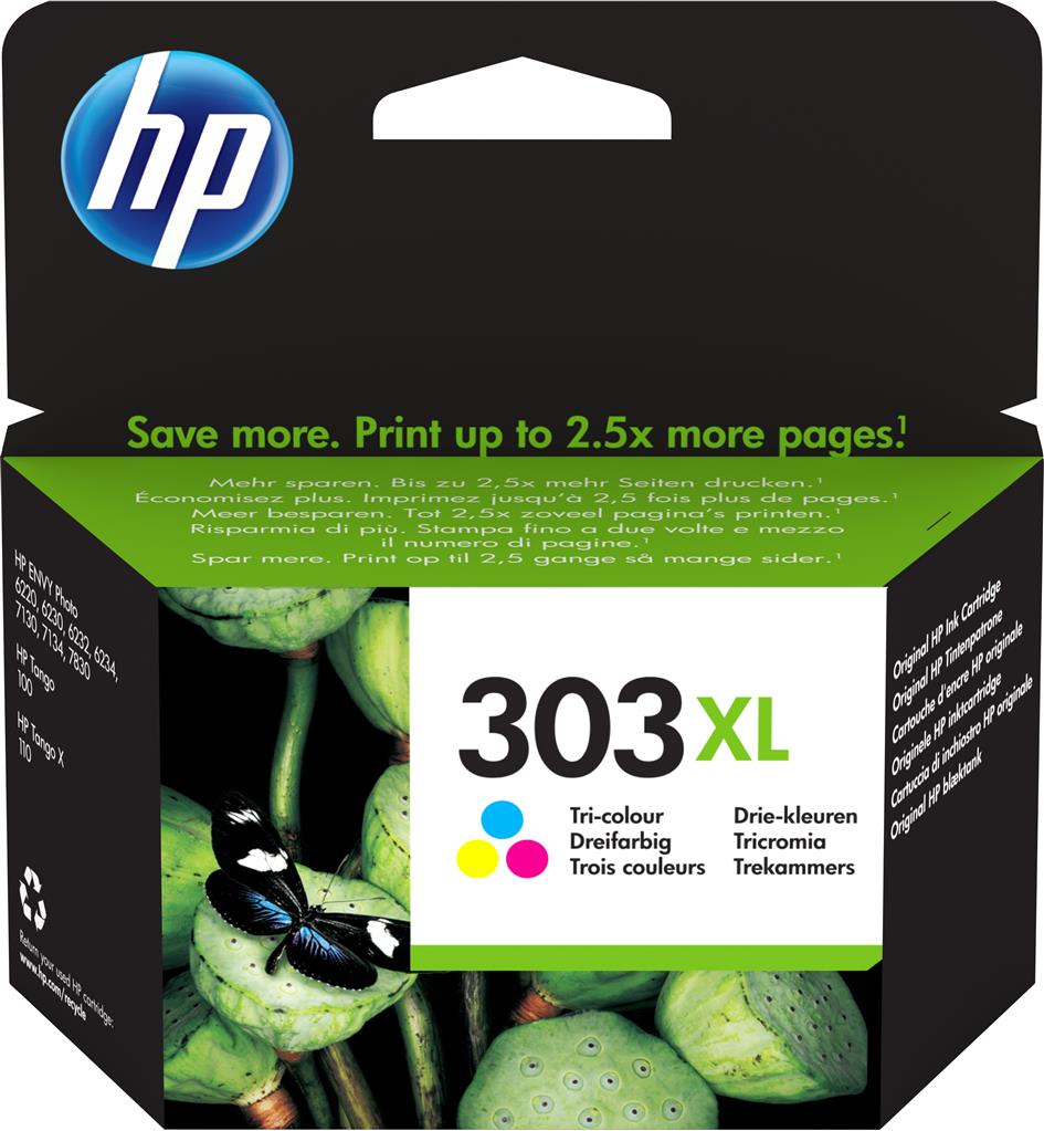 HP Cartus Cerneala Original Color, nr.303XL pentru Envy Inspire 7200|7900, 415, T6N03AE