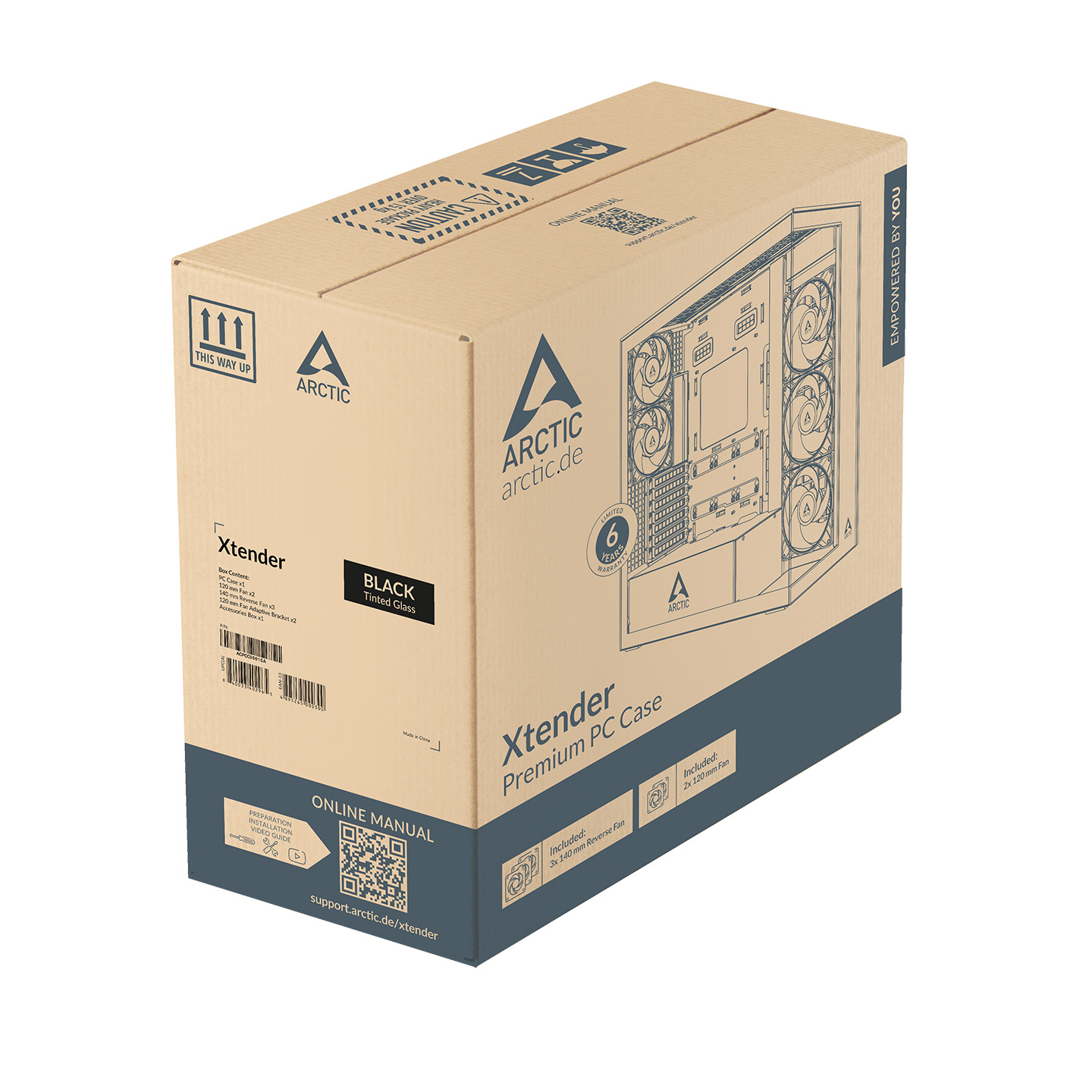 Arctic CARCASA Xtender, mid tower, max 8xfan, 3xP14 ProR ARGB si 2xP12Pro ARGB, ACPCC00015A - imagine 10