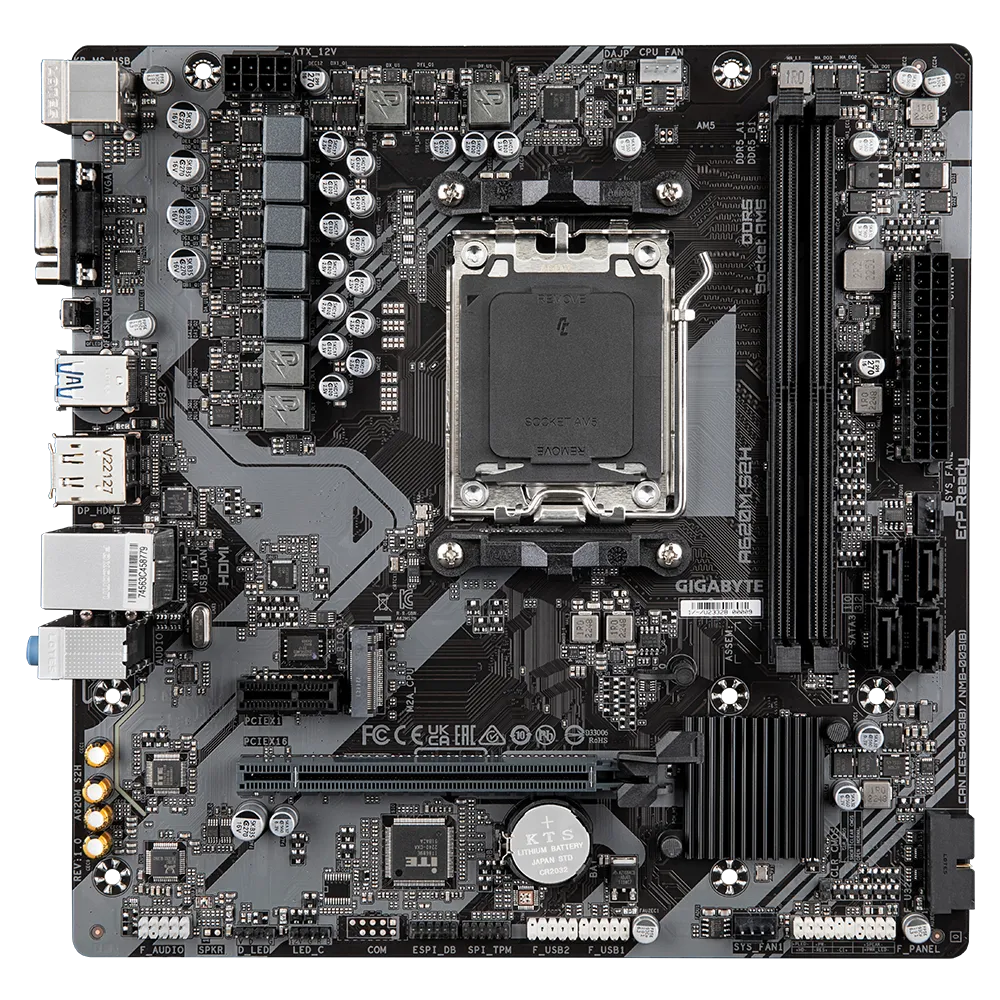 Gigabyte 1xDP 1xHDMI, A620M S2H