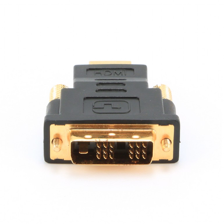 Gembird ADAPTOR video, HDMI (T) la DVI-D SL (T), conectori auriti, black, A-HDMI-DVI-1 - imagine 2