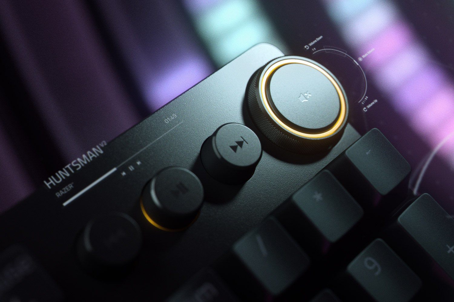 Razer Tastatura Huntsman V2 Gaming Purple Switch - DE Layout Black, RZ03-03931000-R3G1 - imagine 5