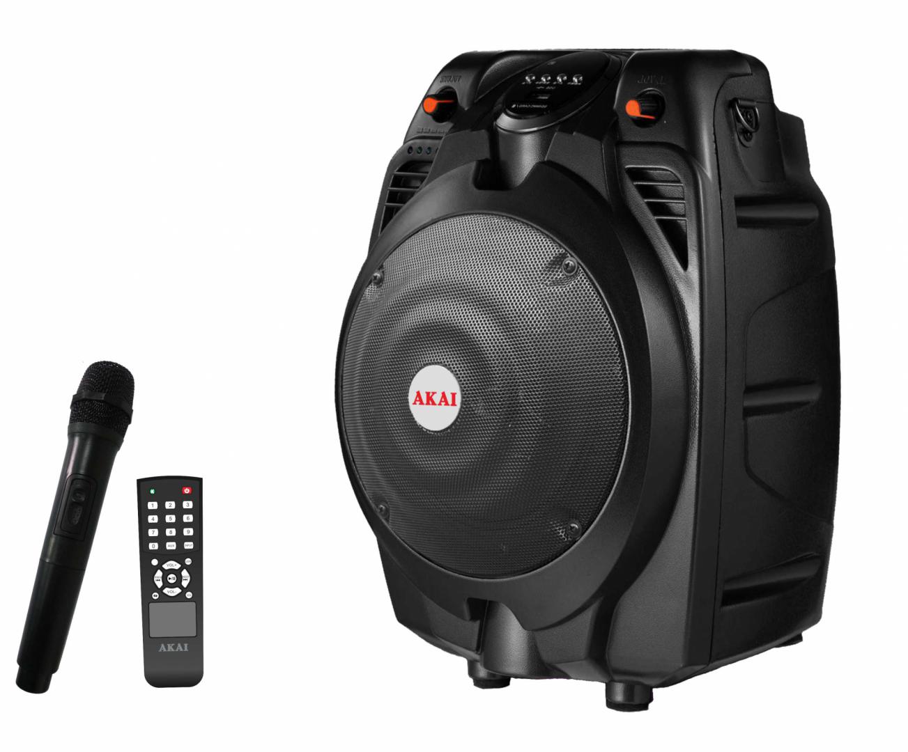 Akai BOXE portabile, troller 1.0, RMS 30 W, microfon wireless, Bluetooth, cu, SS022A-X6