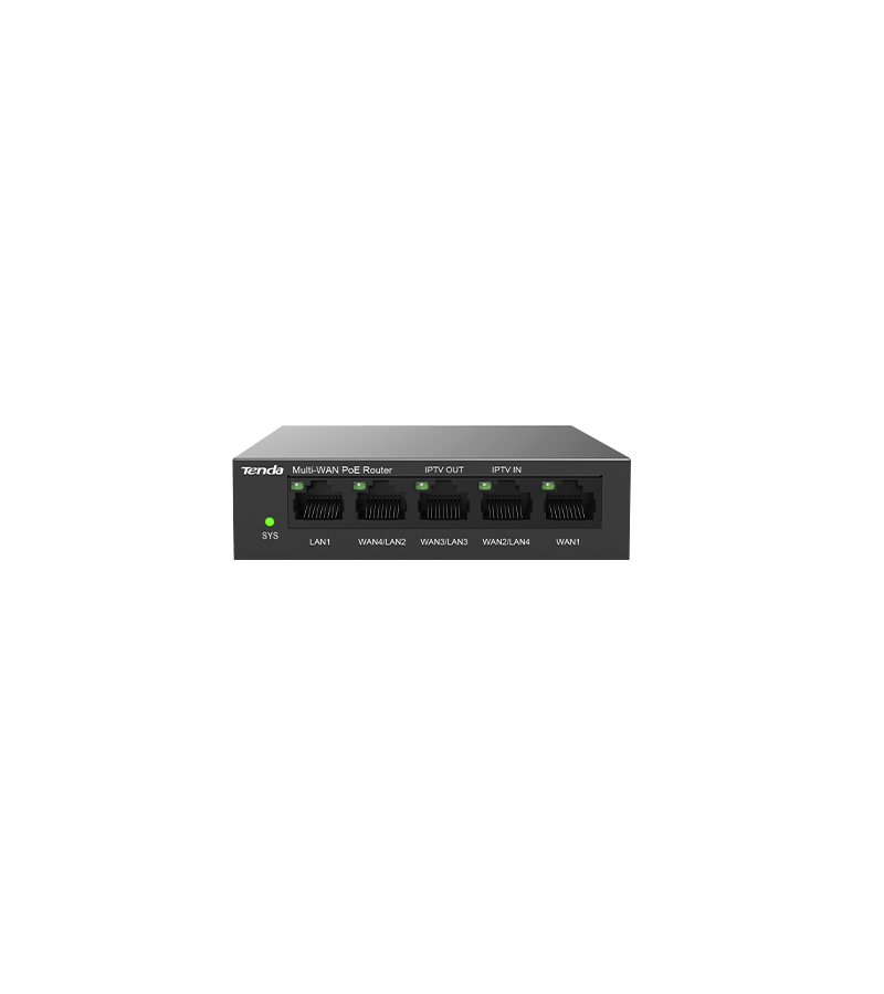 Tenda ROUTER PoE max 30W port, 5 porturi LAN/WAN Gigabit, carcasa metalica rackabil, G0-5G-PoE