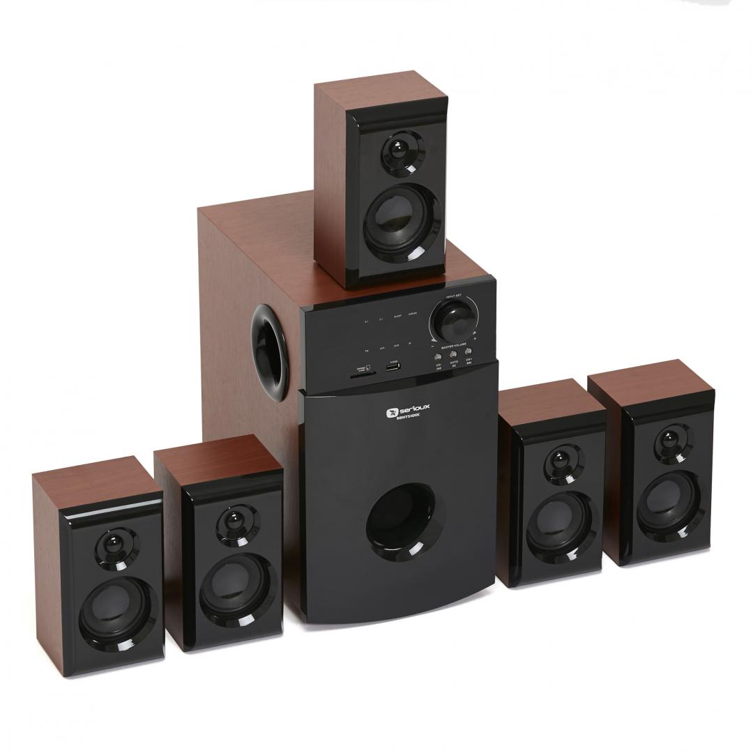 SERIOUX Boxe 5.1 SoundBoost HT5100C, 140W RMS, lemn, SBHT5100C