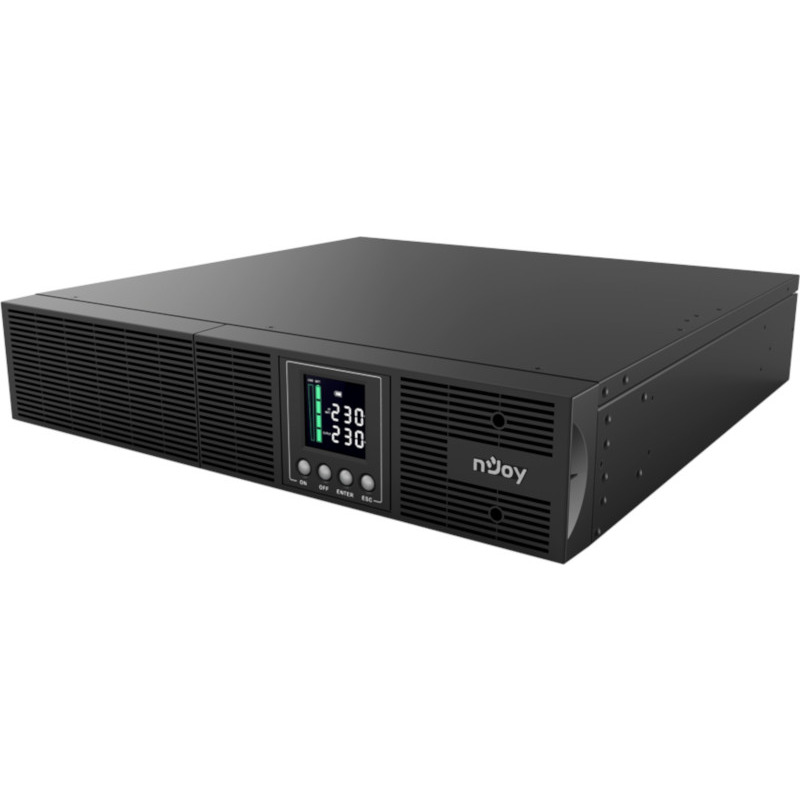 Njoy UPS Aster 1000, Online, Tower/rack, 900 W, fara AVR, IEC x 8, display LCD, UPCMCOP910HASCG01B - imagine 2