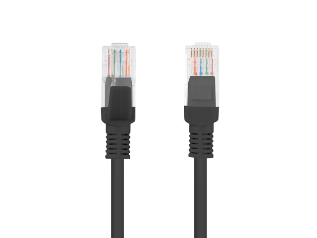 Lanberg Patch cord Cat.5e UTP 20 m negru, PCU5-10CC-2000-BK