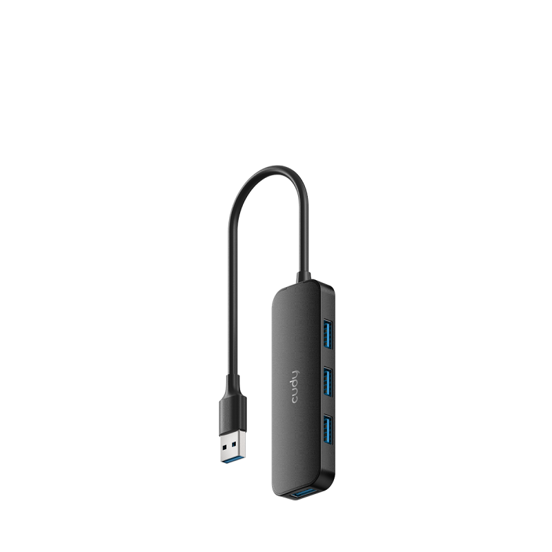 CUDY Hub USB USB-A, 4 porturi, Negru, UH40A