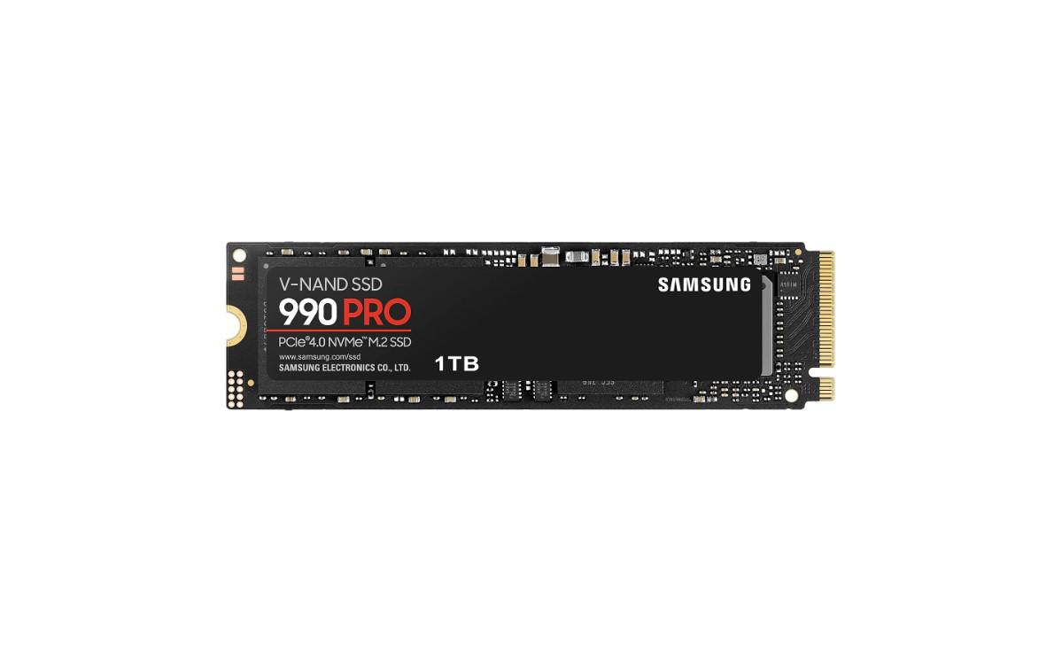 SAMSUNG SSD, 990 PRO, retail, 1TB, NVMe M.2 2280 PCI-E, R/W speed:7450/6900 MB/s, MZ-V9P1T0BW