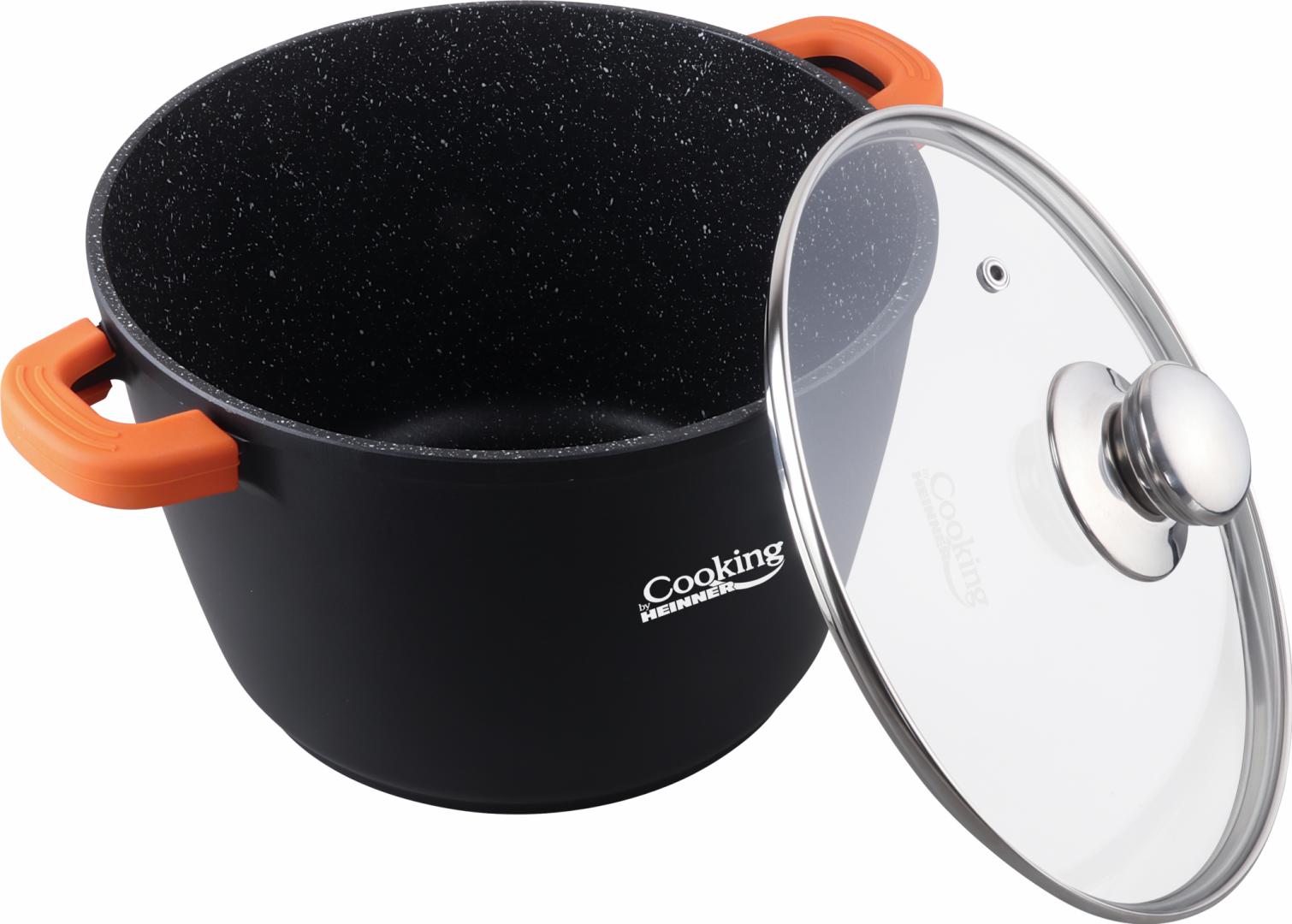 HEINNER OALA ALUMINIU TURNAT+CAPAC, 24 cm x 16.5 CM, 6.3 L, DARK LINE, COOKING BY, HR-SCO-A0624A