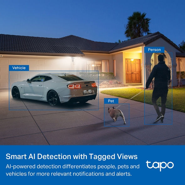 Tp-Link CAMERA IP Exterior cu proiector, 2K QHD 2560x1440, proiector 2800 lumeni, IP65, Tapo C720 - imagine 5