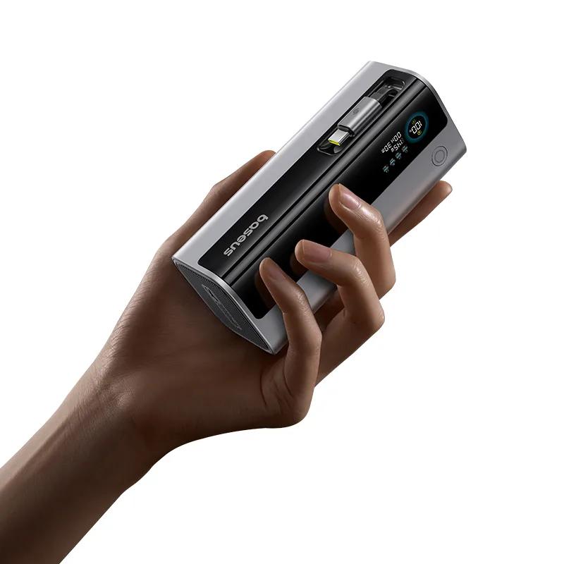 Baseus POWER BANK EnerGeek GR11, 20000mAh, 145W, 2 x USB Type-C, 1 x USB, cablu integrat, E0027B02