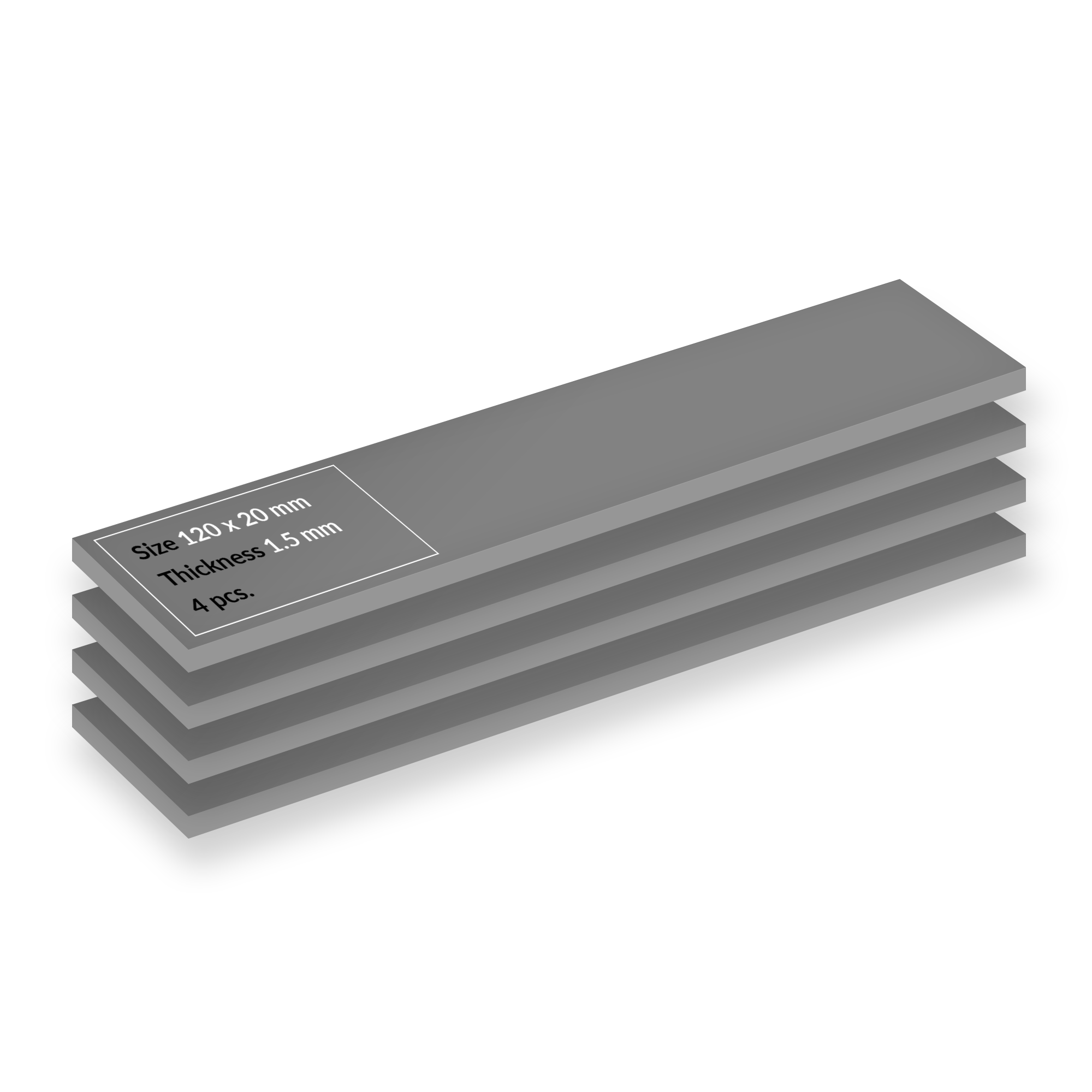 Arctic Set 4 buc Thermal Pad "TP-4", 120 x 20 mm 1.5mm grosime, densitate 3.4 g/cm3, ACTPD00067A