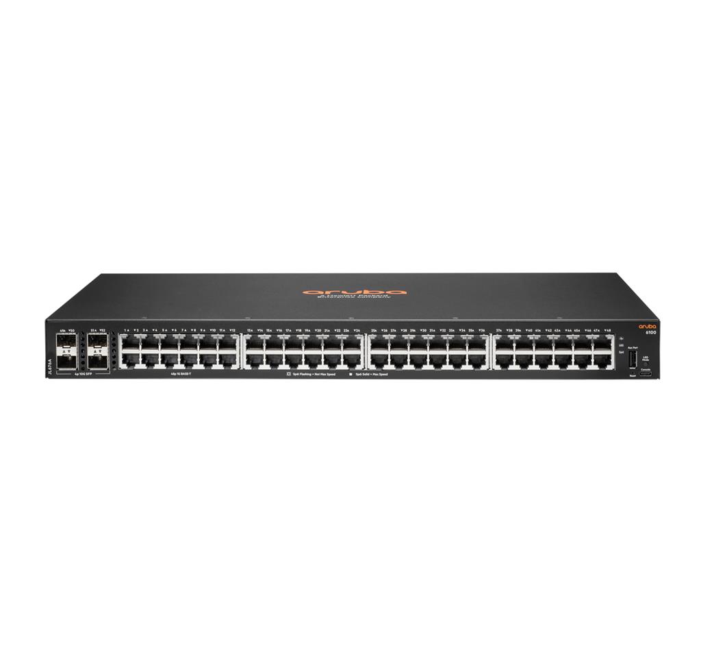HP Hewlett Packard Enterprise Aruba 6100 48G 4SFP+ Managed L3 Gigabit Ethernet (10/100/1000), JL676A