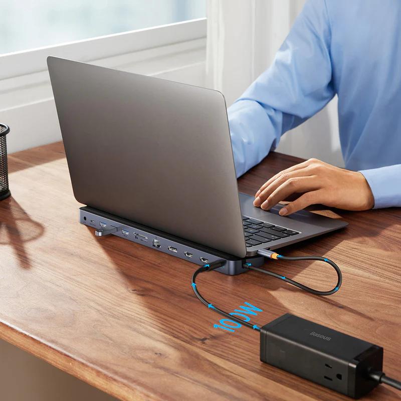 Baseus DOCKING Station EliteJoy Gen2 12-in-1, conectare PC, WKSX030213 - imagine 7