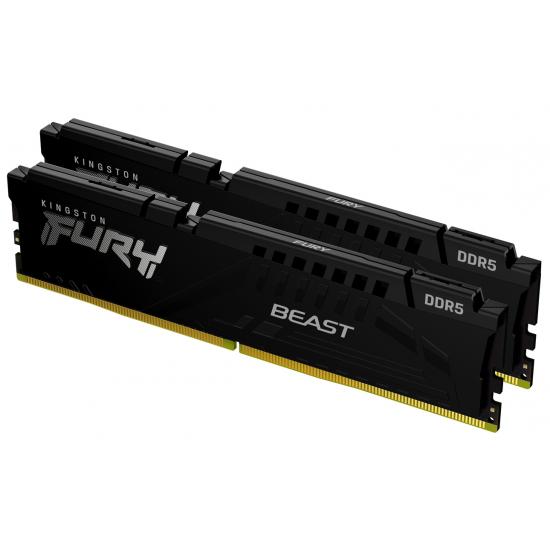 Kingston Memorie DDR FURY Beast DDR5 32 GB, frecventa 5600 MHz, 16 GB x 2 module, KF556C40BBK2-32