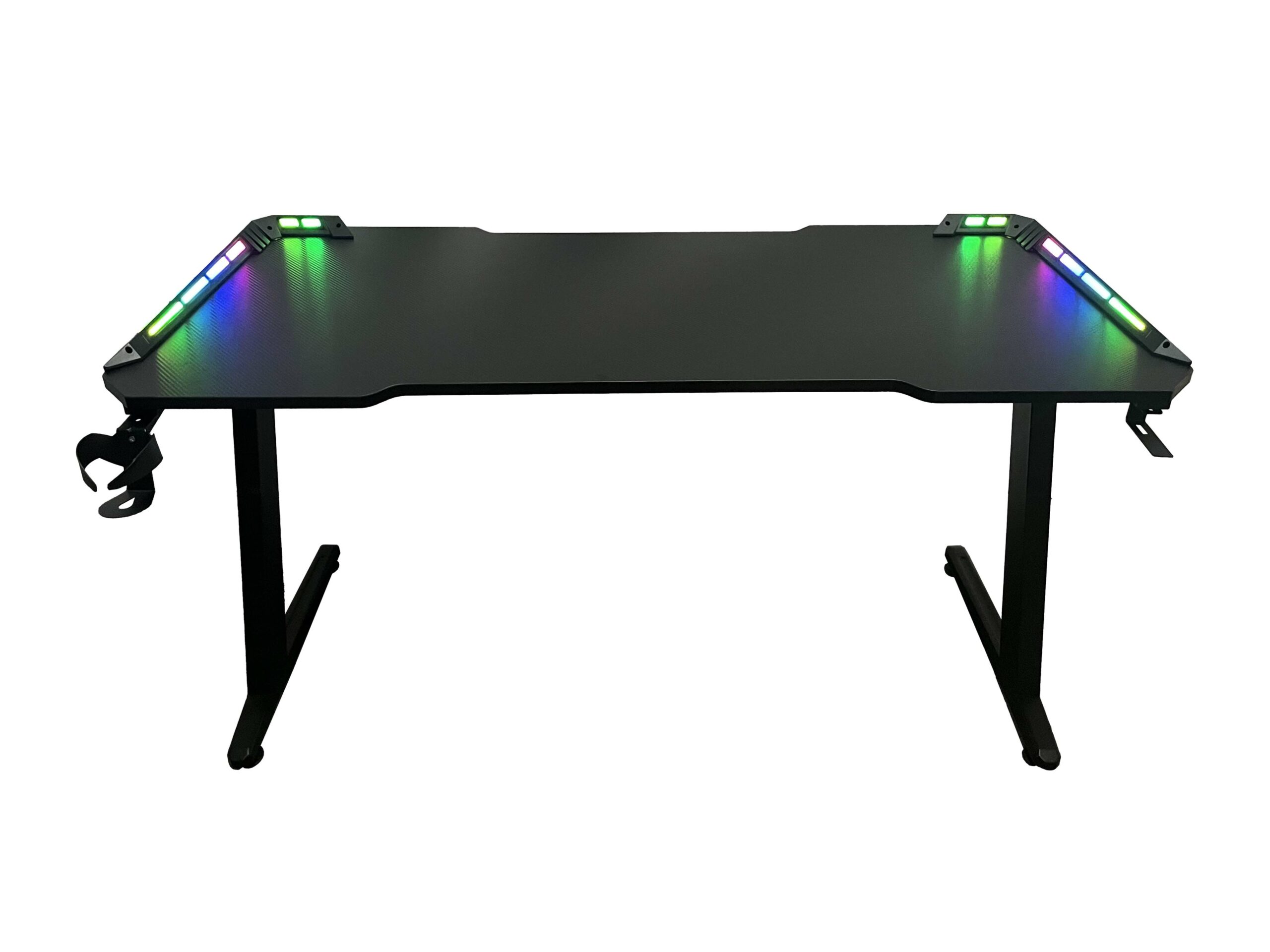 SPACER BIROU GAMING, dimensiuni 1400 x 600 x 18 mm, blat MDF invelit in fibra de, SPGD-RGB-140-01