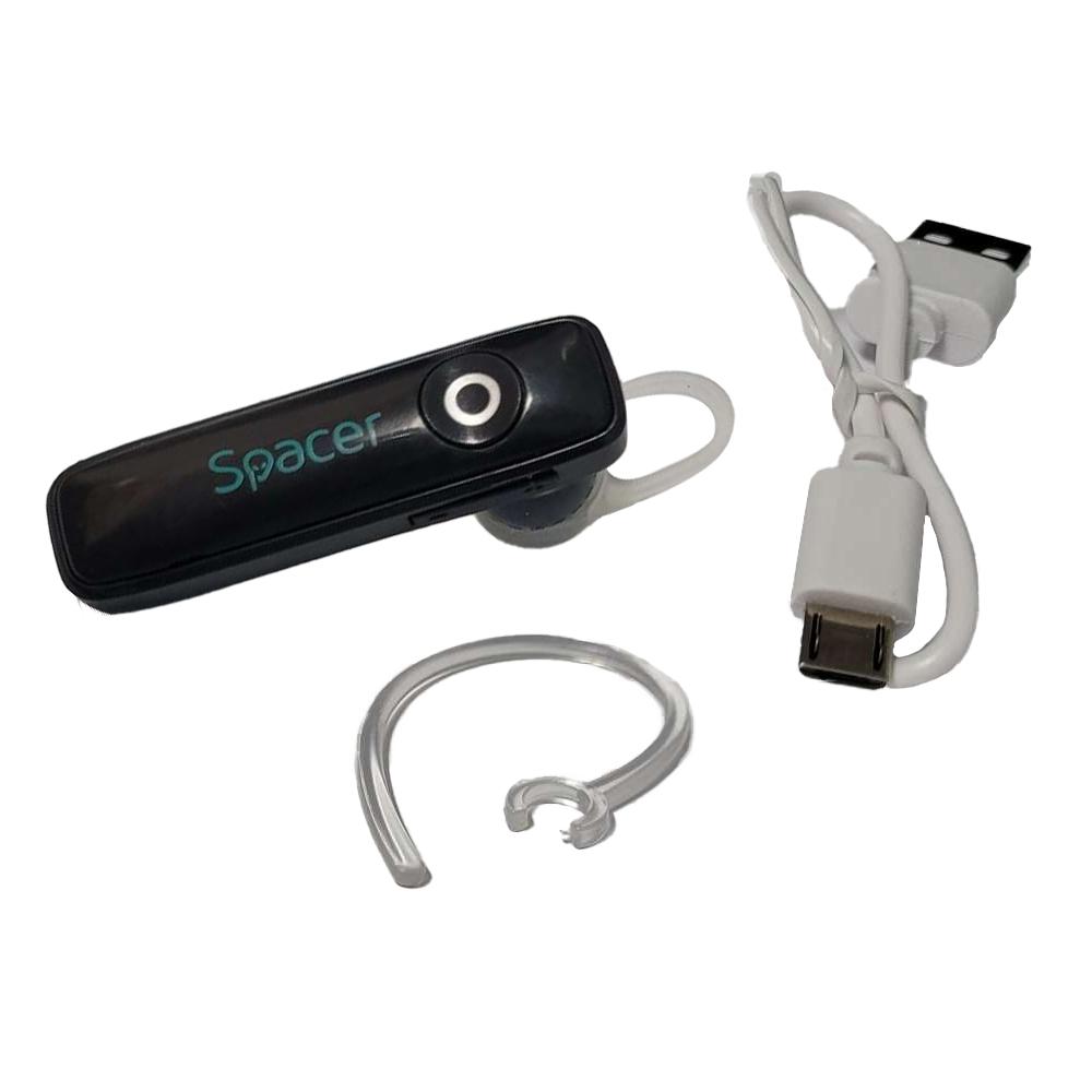 SPACER Casti Mono-casca, Wireless, Negru, SPBH-HF-01-BK - imagine 2