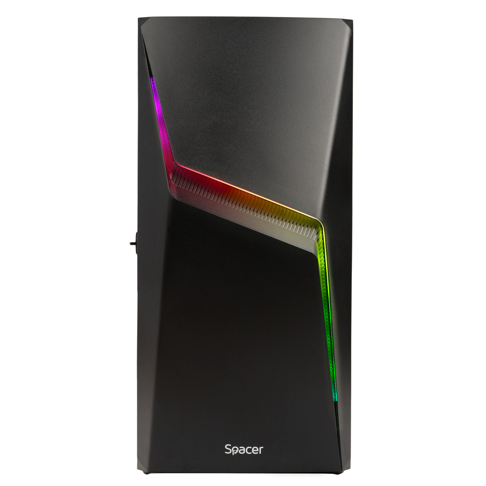 SPACER CARCASA - gaming, Middle Tower, ATX, THUNDER, fara sursa, usa sticla securizata, SPGC-THUNDER - imagine 3