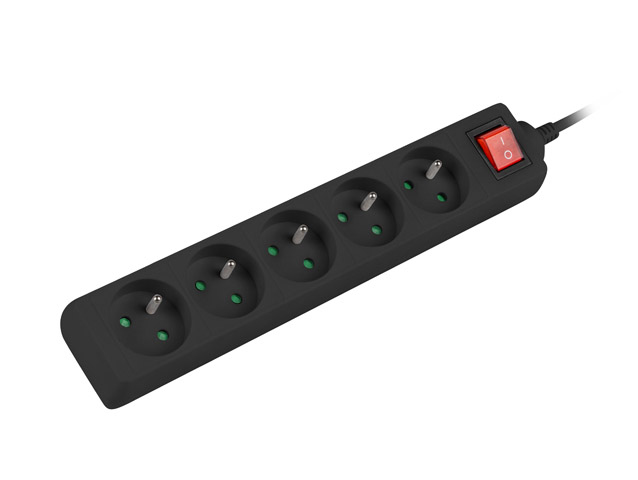 Lanberg Prelungitor 5 prize negru, PS1-05E-0300-BK