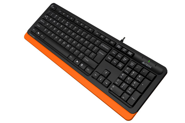 A4Tech TASTATURA, Fstyler USB, cu fir, 104 taste format standard, USB, negru &, FK10 Orange - imagine 5