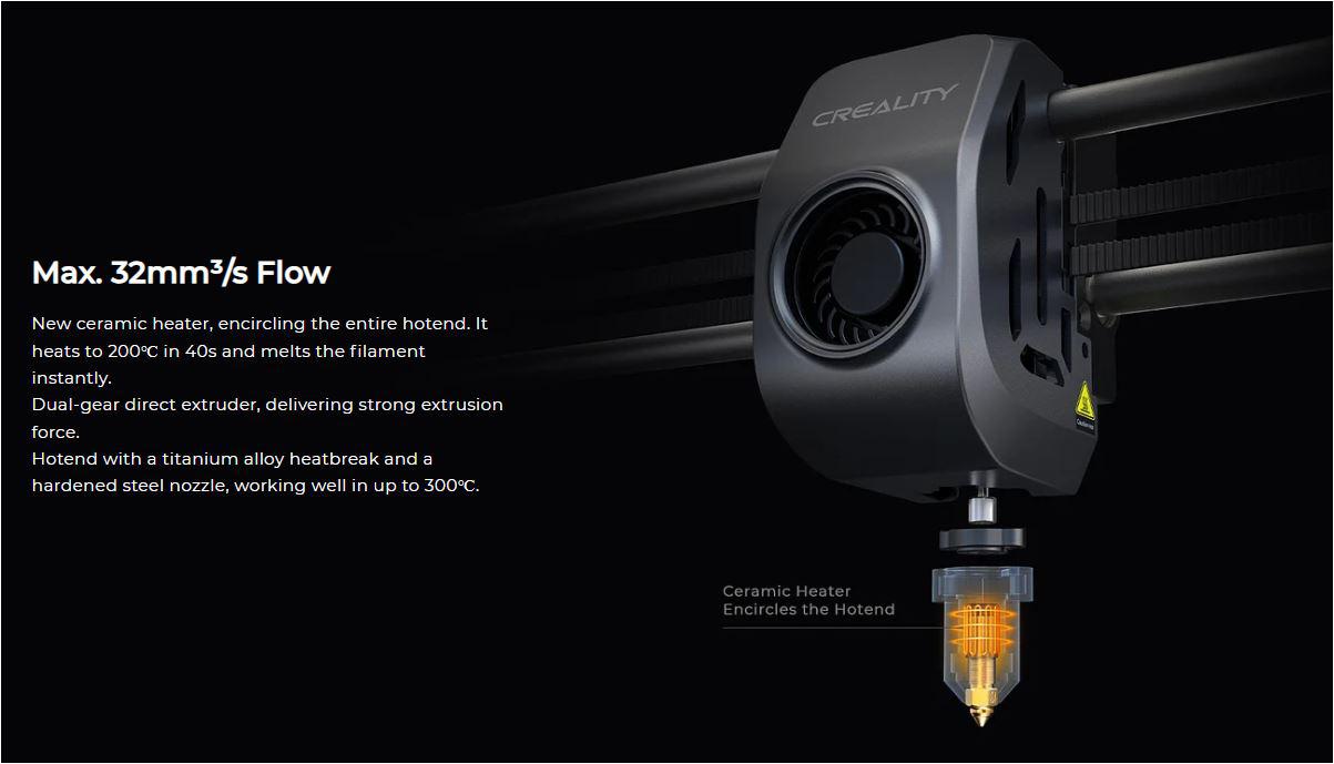 CREALITY Imprimanta 3D, Tehnologie FDM, viteza printare 600mm/s, Precizie 100 +/-0.1mm, K1 MAX - imagine 5