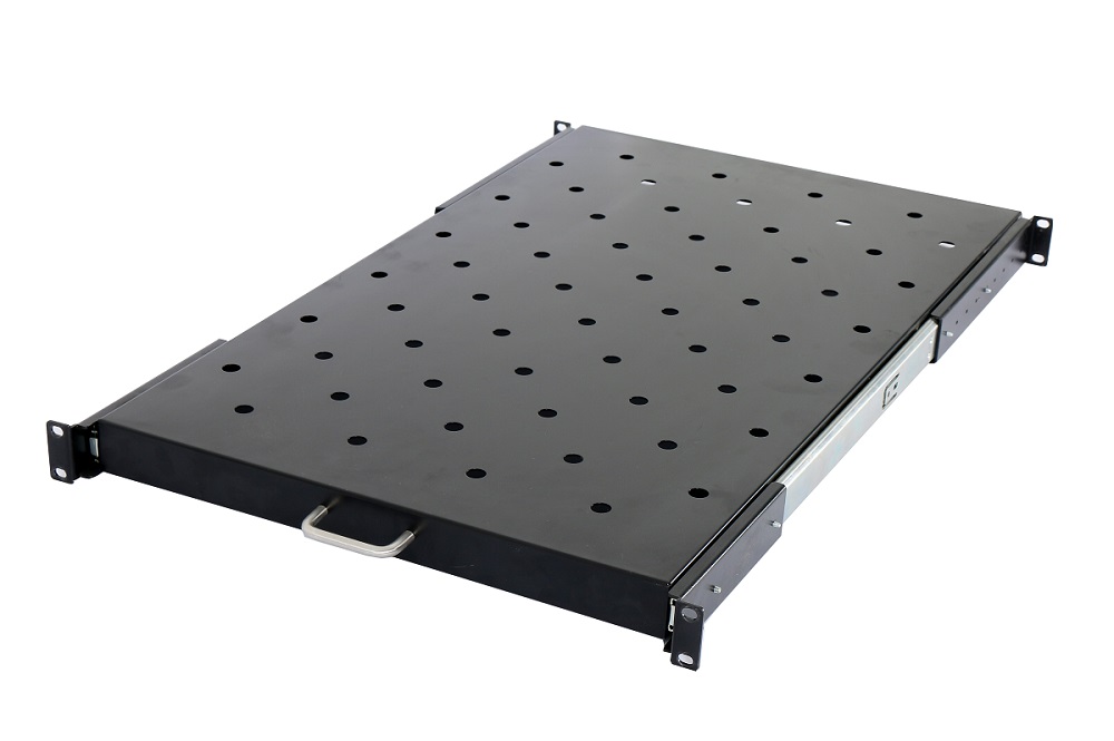 SPACER RAFT CULISANT 1U pentru rack 19, adancime 366mm, pt. cabinet de 600mm, SPSS-1U366-BK-03