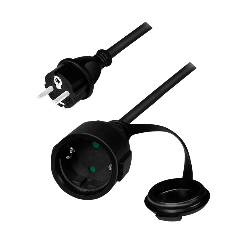 Logilink Cablu de alimentare prelungitor, Schuko, 5m, 3x1.5mm2, 250V / 16A, black, LPS102