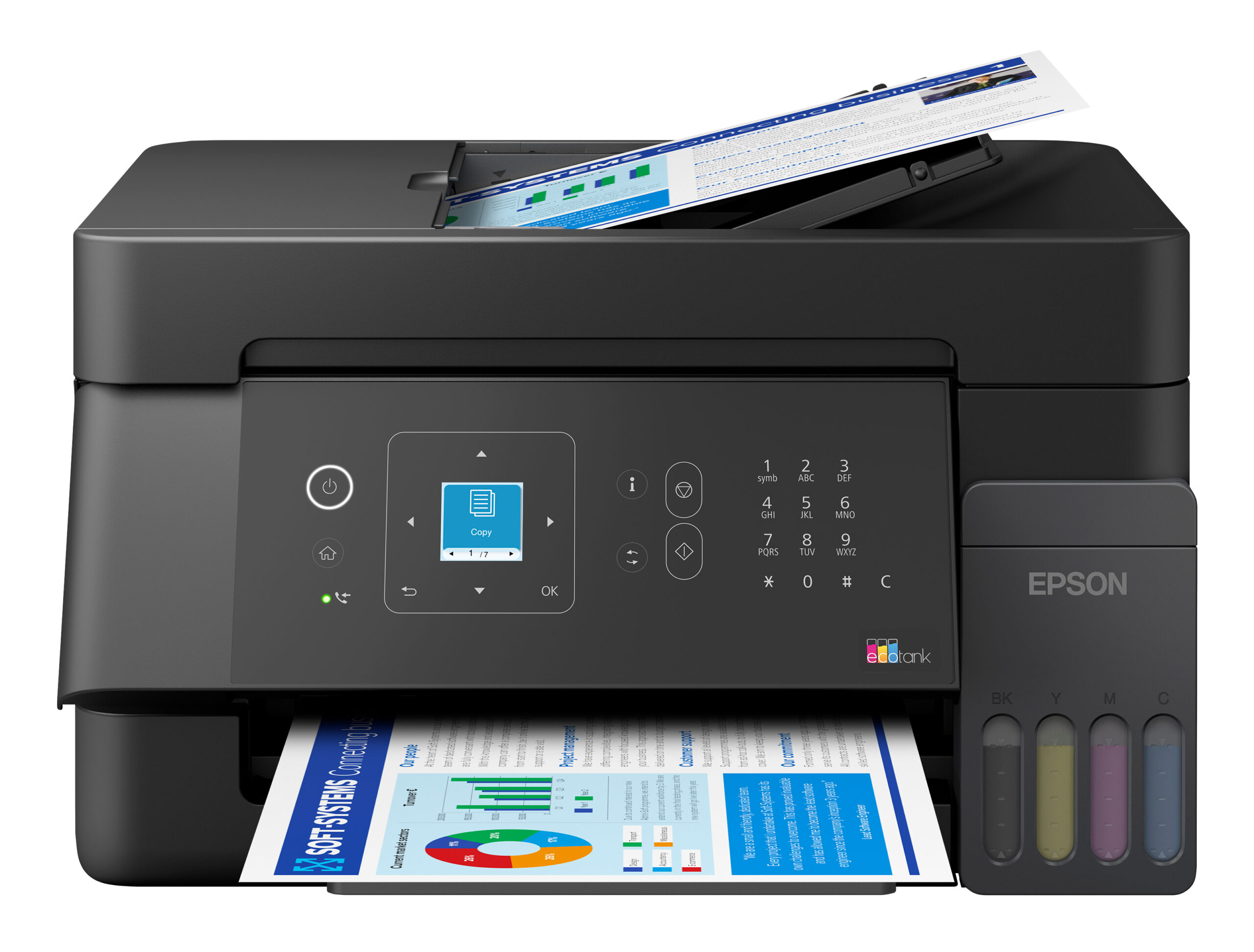 Epson Multifunctional Inkjet CISS Color L5390, A4, Impr.|Scan.|Cop.|Fax, 33 ppm mono, C11CL59403