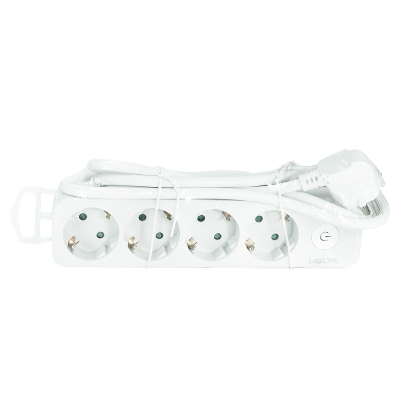 Logilink PRELUNGITOR, Schuko x 4, cablu 3G 1.5mm2, 230 V/16 A, 50 Hz, max. 3600 W, buton, LPS245 - imagine 2